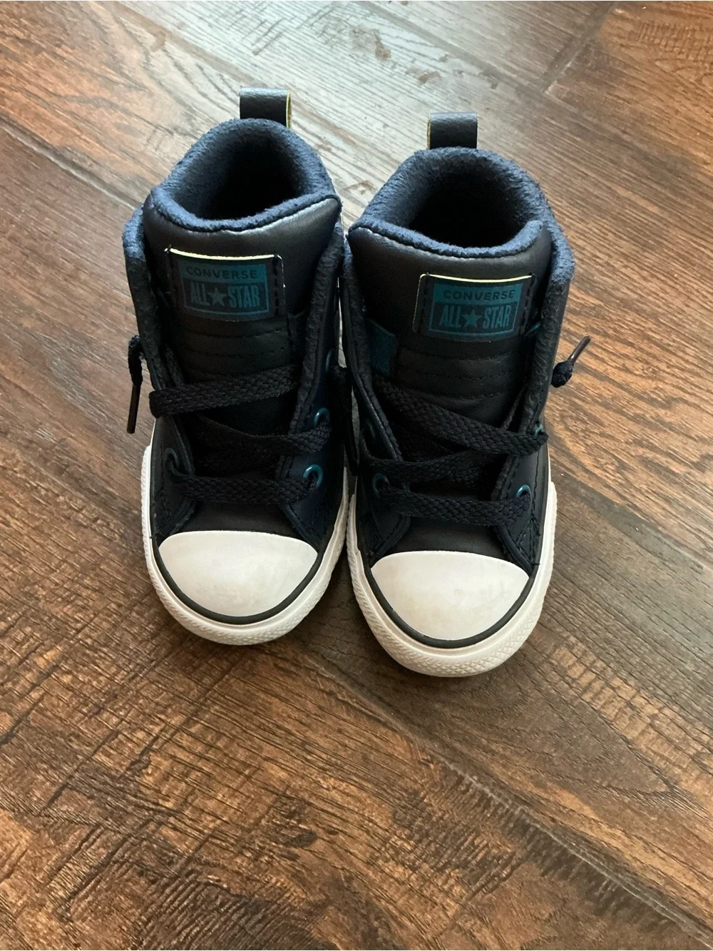 Converse Leather Street Mid Infant Shoes Dark Blue Size 7